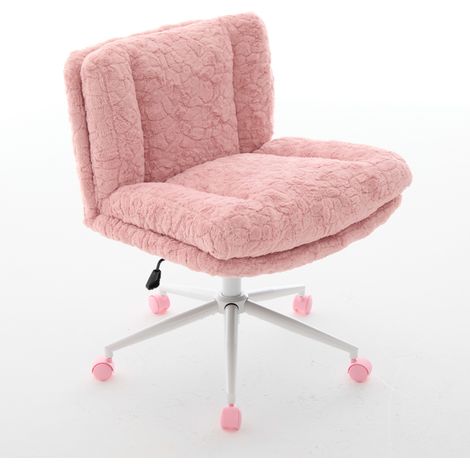GagaChaise de bureau pivotante W26, siège large 67 cm rose DE1875PK (1/5)