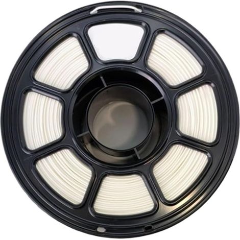 1 rotolo di filamento PETG per stampa 3D, spessore 1,75 mm, bobina flessibile (bianco) - Crezuo