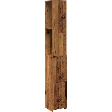 Maison Exclusive - Mobile da Bagno Legno Antico 25x25x170 cm in Truciolato