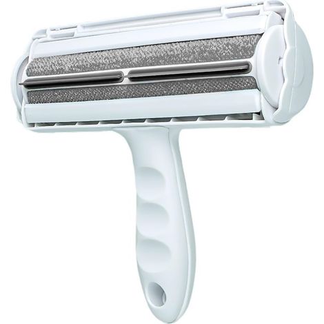Rouleau anti-poils d'animaux à une main - Brosse autonettoyante pour chiens et chats - Outil simple pour nettoyer les poils d'animaux (Gris)-AquaForge