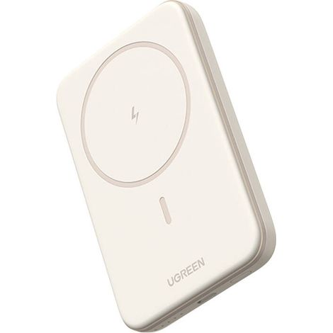 Power bank magnetico Ugreen PB561 da 10000 mAh, USB-C, 15 W (beige)