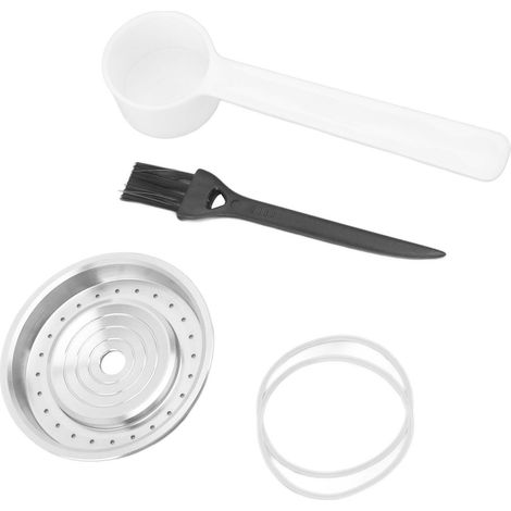 Kaffeekapsel mit Gummiüberzug und Bürstenring, geräuschloser, wiederkehrender Deckel aus Edelstahl 304 für die tägliche Augenbrauenpflege.