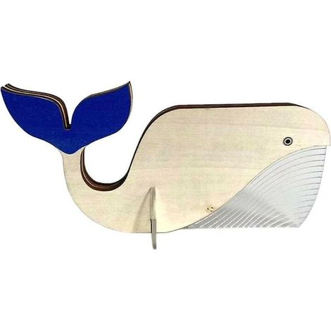 Lampe De Veilleuse - Veilleuse En Bois Et Acrylique Forme De Baleine - Pour Chambre D'enfant - 5 Tailles Disponibles (1/3)