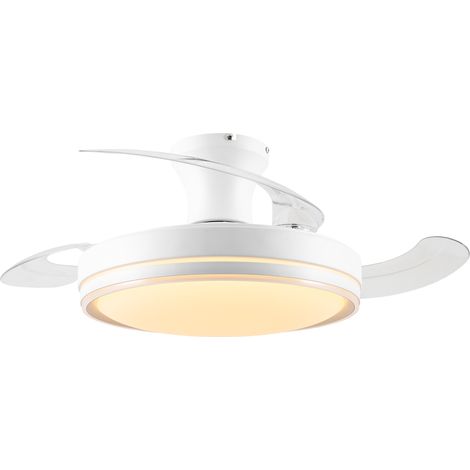 Parrot Uncle LED Deckenventilator 91 cm mit Beleuchtung, ausziehbare Flügel, DC-Motor, 6 Geschwindigkeiten, 3 Farbtemperaturen, Fernbedienung, Weiß (1/5)