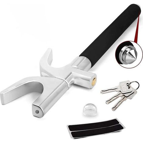 Dispositivo antirrobo para coche, bloqueo antirrobo para volante, bloqueo de volante, martillo de seguridad, bloque de seguridad antirrobo universal para coches, autocaravanas y furgonetas (1/5)