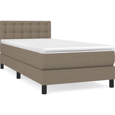 Maison Exclusive - Giroletto a Molle con Materasso Tortora 90x200 cm inTessuto