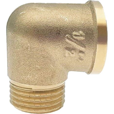 Raccord laiton coudé 90° mâle femelle à visser Ø 1/2" - à l'unité (1/3)