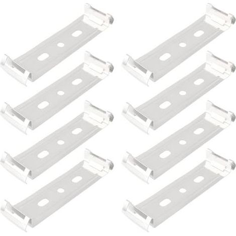Ensemble de 8 clips de fixation pour tubes LED 74x20x9mm pour éclairage tubulaire (1/5)
