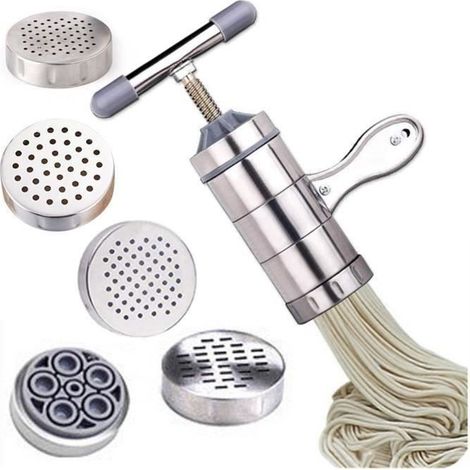 Machine à Pâtes Nouilles Spaghetti Tagliatelle de presse-agrumes de fabricant de nouilles de pâtes d\\'acier inoxydable Cinq (1/4)