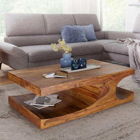 Table basse 118x70x38 cm en sheesham massif - NASIK (1/5)