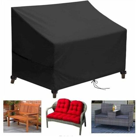 Gartenbank-Abdeckung, 2-Sitzer-Gartenbank-Abdeckung für den Außenbereich, Gartenmöbel-Abdeckung, 420D Oxford-Gewebe, Gartensofa-Abdeckung, wasserdicht, winddicht,