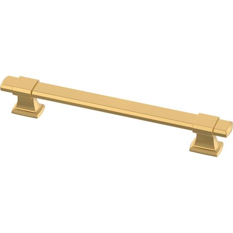 Lot de 5 poignées d'armoire à bord chanfreiné de 3,5 cm à 17,5 cm de trou à trou Poignées d'armoire de cuisine dorées modernes Quincaillerie d'armoire, de commode P49107-117-B (1/5)