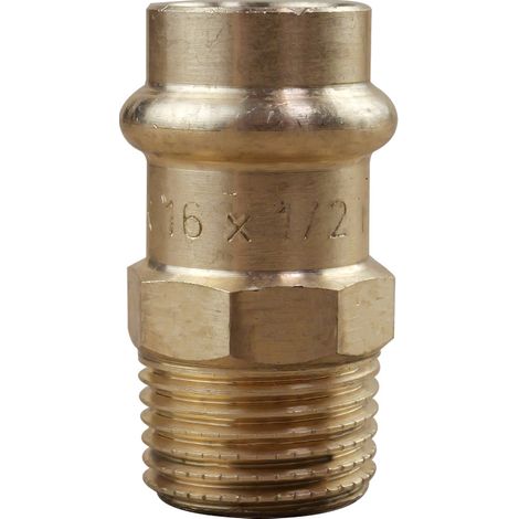 Mamelon laiton à sertir et visser Mâle Femelle Ø16 x 1/2" (15/21) (1/5)