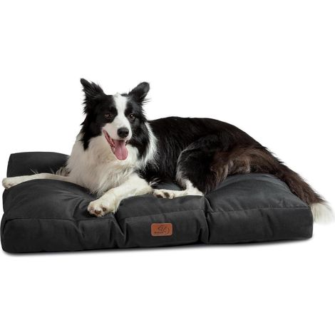 Hundebett waschbar Kühlmatte tiefschwarz L 91 x B 68 x H 10 cm (1/5)