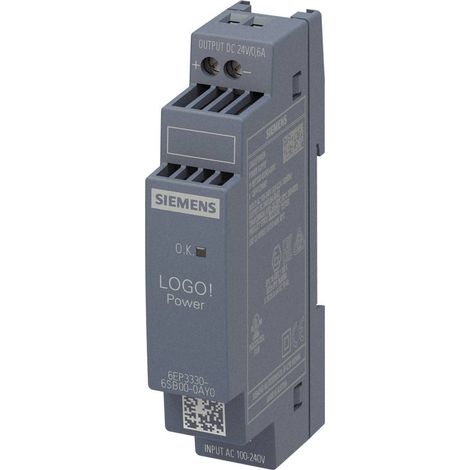 Siemens Alimentatore LOGOPower, 1 fase DC 24 V/0,6 A, 6EP33306SB000AY0 (1/4)