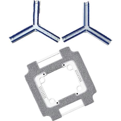 Lingettes de nettoyage avec support pour robot lave-vitres ECOVACS WINBOT W3 Omni, chiffon de nettoyage pour vitres avec 2 brosses de nettoyage (1/5)
