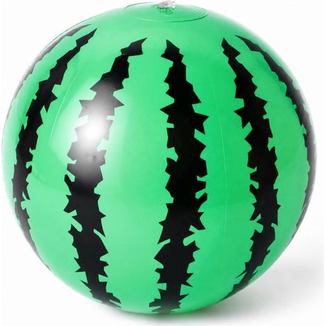 Balle Rebondissante Piscine & Plage 28cm (1 Pièce) - Ballon Gonflable Pastèque Été pour Enfants Adultes Jeux d'Eau Extérieur sans Pompe (1/5)
