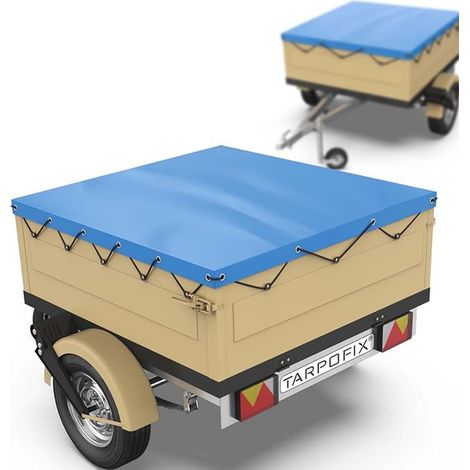 Protective Flat Tarpaulin 130 x 105 x 3 cm with Rope – Reinforced PVC for Trailer – Car Models (1/4)