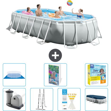 Intex Piscine Prism Frame Ovale - 503x274x122 cm - 8-pièces  S546