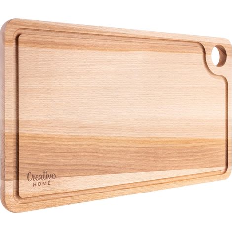 Grande Planche à Découper Bois Hêtre 42x24,5 cm Double Face (1/5)