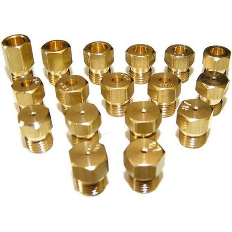 Kit completo de inyectores de gas natural, butano y propano para hornos y cocinas INDESIT - C00254296