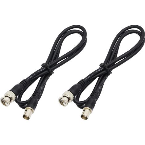 Adaptateur de prise BNC mâle à femelle de 3 pieds Câble d'extension de ligne coaxiale CCTV(2-pack) (1/5)