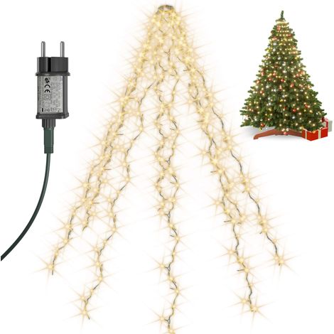 MONZANA® Christbaumbeleuchtung mit Ring LED Lichterkette Timer 8 Modi 1,5m (1/5)