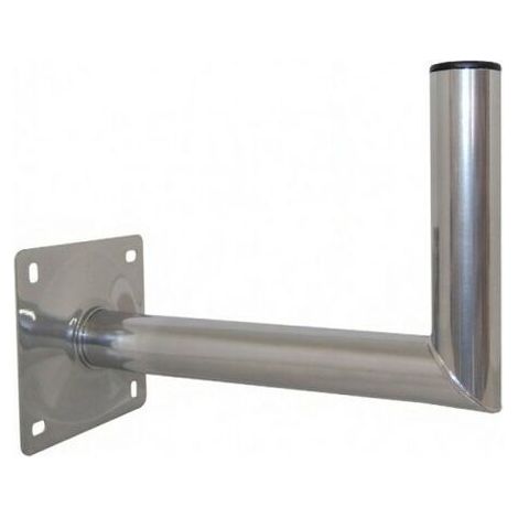 Support mural pour antenne TV et parabole – Bras coudé en acier – Déport 35 cm – Résistant à la torsion et à la corrosion – Pour béton armé – Hdme