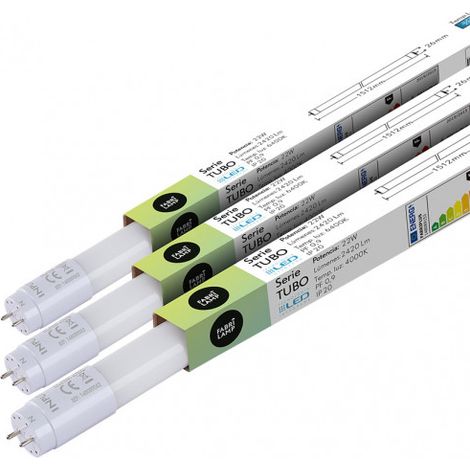 tubo t8 22w 2200lm 6400k fabriplus 150x2,6x2,6 cm