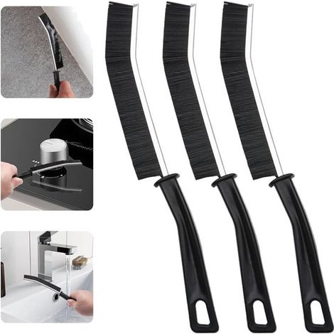 Cepillo de limpieza - Juego de 3 cepillos de cerdas rígidas para juntas de azulejos. Adecuado para baño, cocina, aseo, ducha y suelos. (1/5)