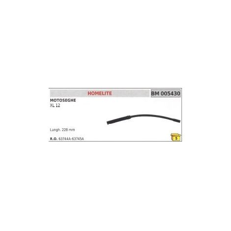 Tubo soplador HOMELITE XL 12 motosierra longitud 228 mm 63744A-63745A