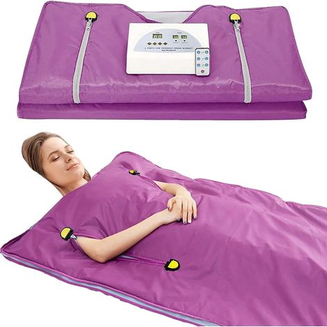 Couverture de sauna à domicile, chauffage infrarouge, contrôle de température réglable, 220V Prise EU (1/2)
