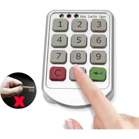 Coffre-fort numérique à clavier digital intelligent, serrure de porte à code secret électronique, clavier à chiffres pour armoire, sécurité renforcée (1/5)