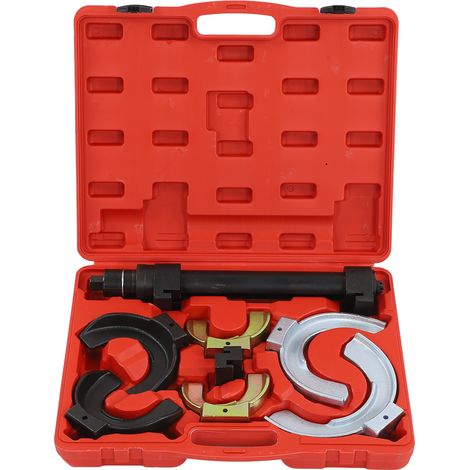 Kit de compression de ressort d'amortisseur, outil de dépose et pose de jambes de suspension, pince à ressort de coil, lot de serrage. (1/5)