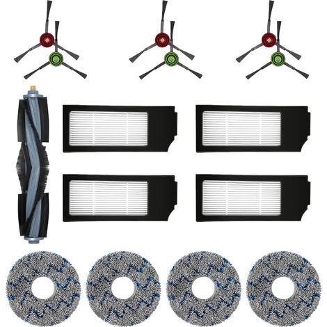 Filtre Brosse Chiffon de Rechange Ensemble d'accessoires pour Robot Aspirateur Ecovacs DEEBOT T20 Omni T10 Omni DEEBOT X1 Omni X1 Turbo X1 Plus (15 Pièces) (1/5)