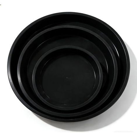 6 x Flower Pot Bowls 40 cm 45 cm and 50 cm 2 Subpots per Size Black Under Cup Plastic Flower Pot Suitable for Gardening Projects and Indoor and Outdoor Plants (1/5)