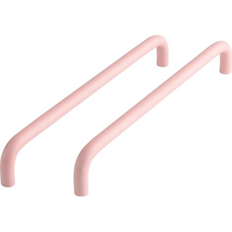 Lot de 5 poignées tiroir roses colorées pour armoires, 192 mm (1/5)