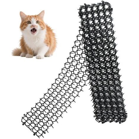 Pair 6pcs Tapis Anti-Chat avec Pointes, 49 x 13 cm Tapis Anti Chat, Repulsif Cat Exterieur, Répulsif Cat, Chien, Grillage pour Les Jardins Intérieurs et Extérieurs (1/5)