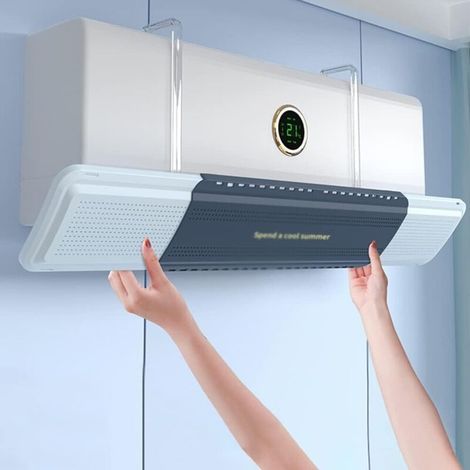 Déflecteur d'air froid anti-direct pour climatiseur mural, déflecteur de sortie d'air, déflecteur de vent universel sans installation, antiadhésif et sans perforation, n'endommage pas le climatiseur (1/4)