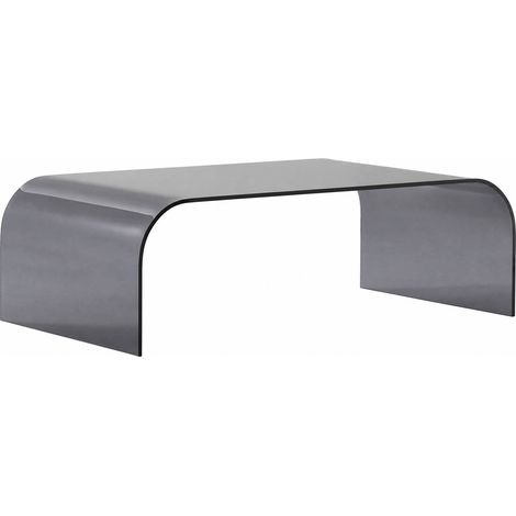 Table basse en verre fumé incurvé - Gris fumé (1/5)