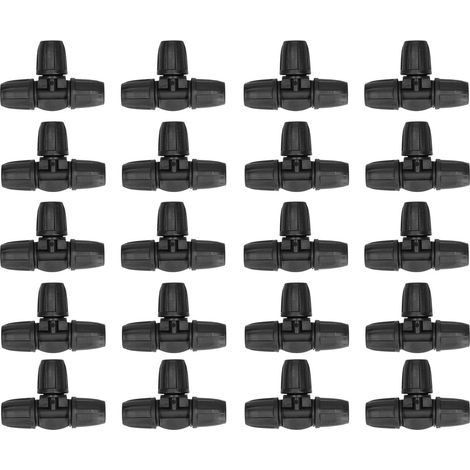 20 Pièces Raccord en T Droit pour Arrosage de Jardin, Buse d'Atomisation Réglable pour Tuyaux 811 (1/5)