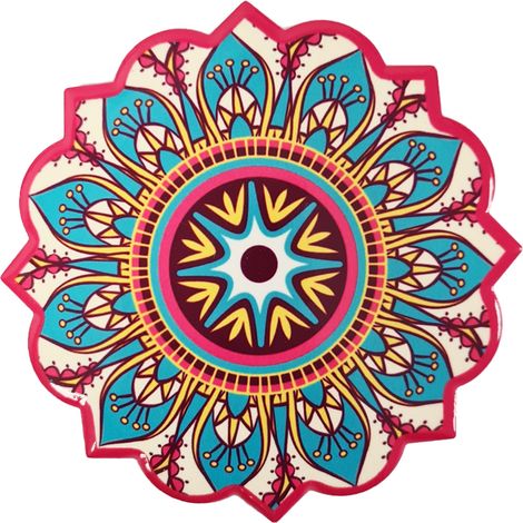 Set de 2 sous-verres mandala en céramique
