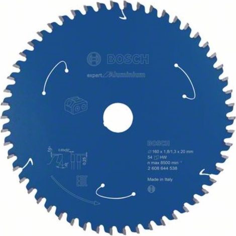 Bosch Kreissägeblatt  Expert for  Aluminium für  Akku-Tischkreissägensägen 210  x 2  / 1,4  x 30  66 Zähne  - 2608644542 (1/3)