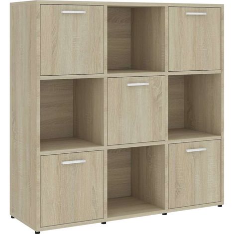 Maison Exclusive - Bücherregal Sonoma-Eiche 90x30x90 cm Holzwerks (1/5)