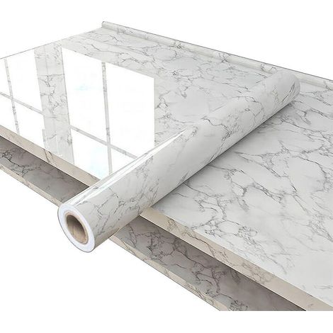 Papier peint adhésif effet marbre, imperméable et résistant à l'huile, pour une rénovation facile des meubles - Idéal pour les comptoirs de cuisine, les armoires et les murs du salon Tw--40300 (1/5)