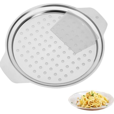 Gnocchi Mold - Stainless Steel - Perforated Rolling Tray with Scraper - Fits Pans 24-28 cm - Dishwasher Safe - 1 Piece (1/5)