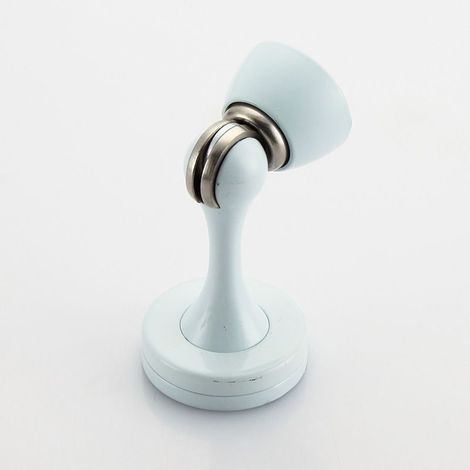 Lot de 2 Butoirs de Porte Magnétiques en Acier Inoxydable avec Fermeture Douce pour Porte Murale Robuste （Blanc） (1/5)