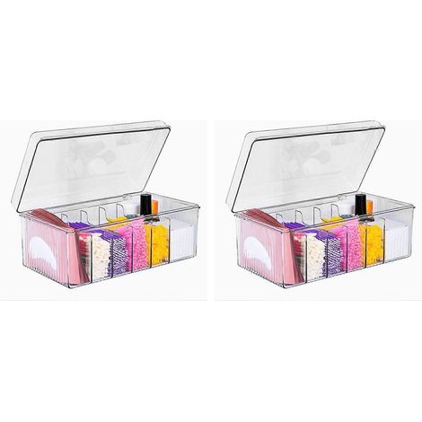 Boîte de rangement pour extensions de cils, boîte de rangement pour chariot de technicienne en extensions de cils, boîte de rangement pour produits pour cils (1/5)