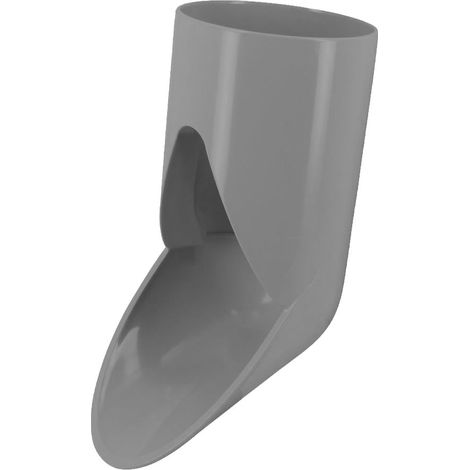 Pied de chute - Gris - pour tube Nicoll Ø80 (1/4)