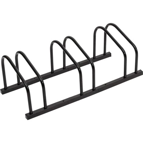 Portabicicletas con soporte para 3 bicicletas acero negro 020004575 (1/5)
